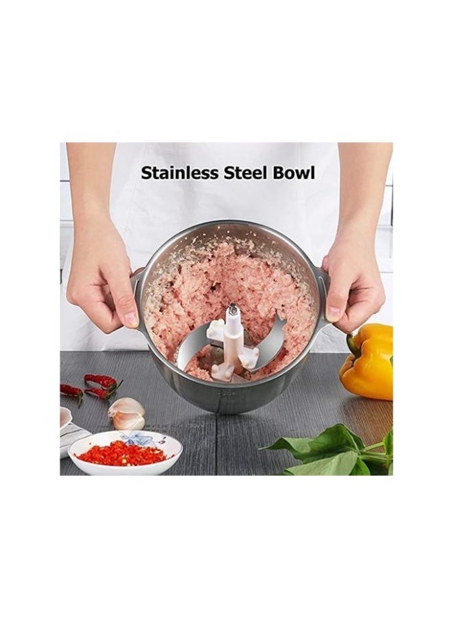 سيلفر كريست مفرمة لحوم كهربائية 1000 وات سعة 3 لتر بوعاء ستانلس ستيل موتور قوي عالي السرعة كبة ومفرمة متعددة الاستخدام فرم لحوم وخضار ومكسرات بنظام أمان ورأس بمحمل فولاذي - Image 5